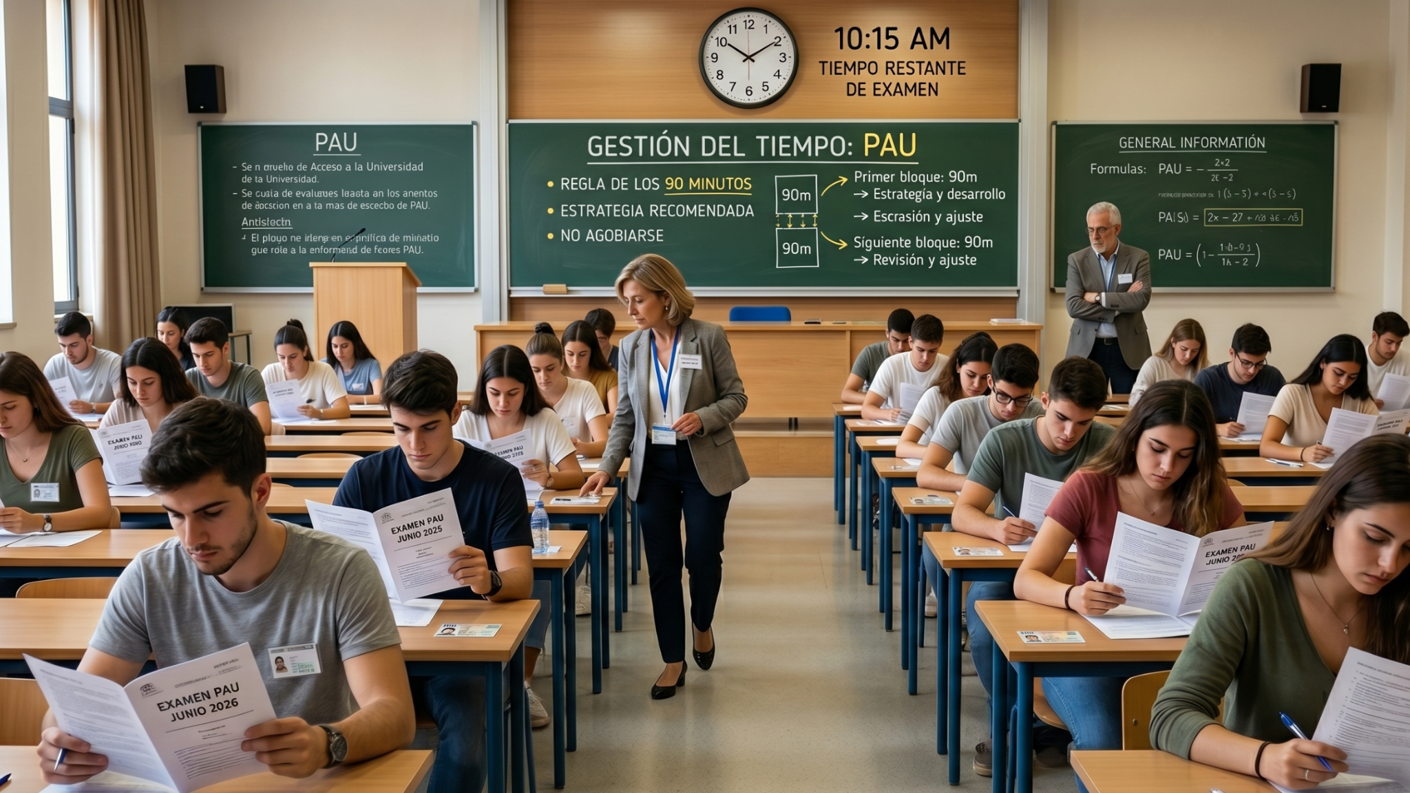 La regla de los 90 minutos: Cómo gestionar el tiempo en los exámenes de la PAU sin agobiarte